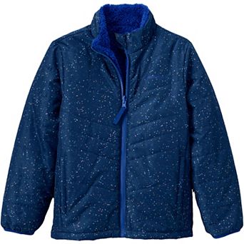 Girls 4-20 Lands' End Reversible Fleece Puffer Jacket