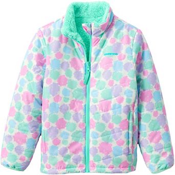 Girls 4-20 Lands' End Reversible Fleece Puffer Jacket