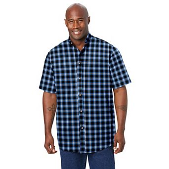 Kingsize Men's Big & Tall Short Sleeve Wrinkle-free Sport Shirt