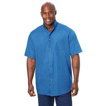 Kingsize Men's Big & Tall Short Sleeve Wrinkle-free Sport Shirt