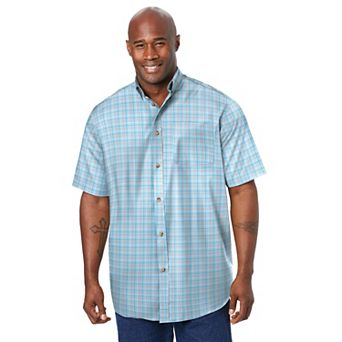 Kingsize Men's Big & Tall Short Sleeve Wrinkle-free Sport Shirt