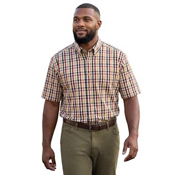 KingSize Men's Big & Tall Short Sleeve Wrinkle-Free Sport Shirt
