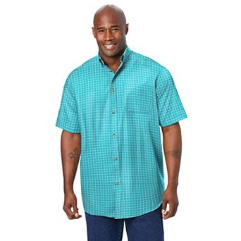 Kingsize Men's Big & Tall Short Sleeve Wrinkle-free Sport Shirt