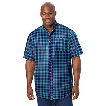 Kingsize Men's Big & Tall Short Sleeve Wrinkle-free Sport Shirt