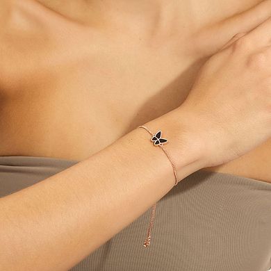 Adornia 14k Gold Tone Butterfly Adjustable Bracelet