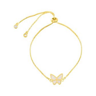 Adornia 14k Gold Tone Butterfly Adjustable Bracelet