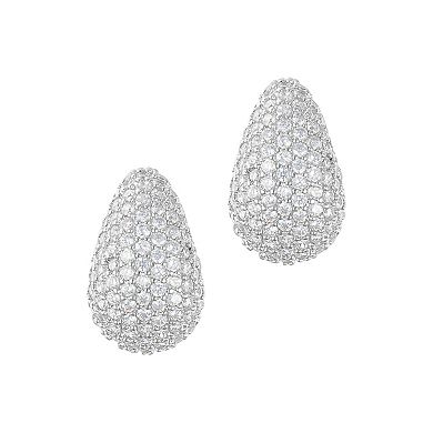 Adornia 14k Gold Tone Cubic Zirconia Pave Teardrop Earrings