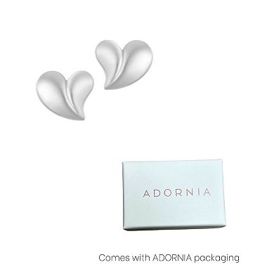 Adornia Oversized Puffy Heart Earrings