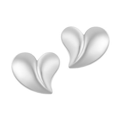 Adornia Oversized Puffy Heart Earrings