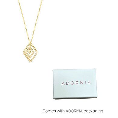 Adornia Adjustable Cubic Zirconia Concentric Diamond Necklace