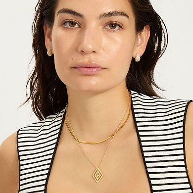 Adornia Adjustable Cubic Zirconia Concentric Diamond Necklace