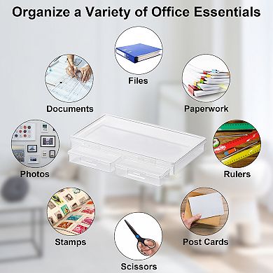 Sorbus 4-pc. Stackable Portable Project Case Document Holder Set