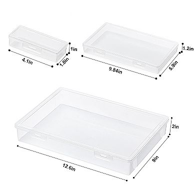 Sorbus 4-pc. Stackable Portable Project Case Document Holder Set
