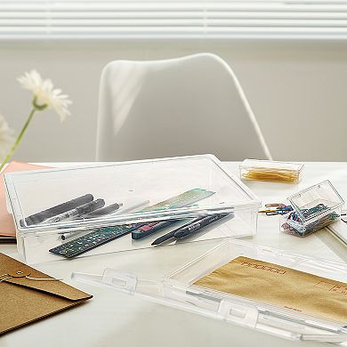 Sorbus 4-pc. Stackable Portable Project Case Document Holder Set