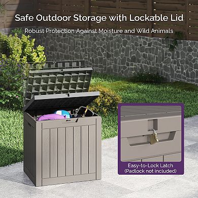 30 Gallon Outdoor Patio Deck Storage Box Floor Decor