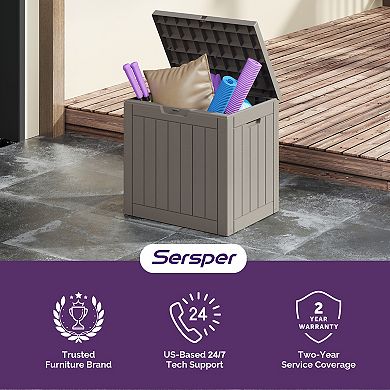 30 Gallon Outdoor Patio Deck Storage Box Floor Decor