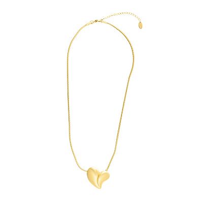 Adornia Oversized Puffy Heart Necklace