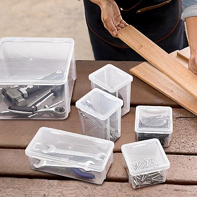 Sorbus 6-pc. Hardware Storage Container Set with Built in Lids