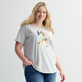 Plus Size Bluey Family Portrait Graphic Tee