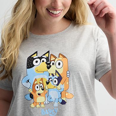 Plus Size Bluey Family Portrait Graphic Tee