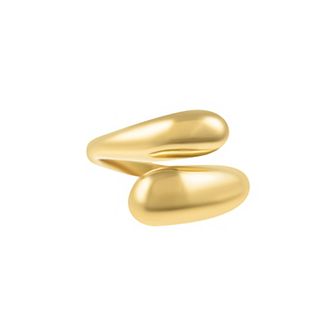 Adornia 18k Gold Tone Overlapping Chunky Bands Ring