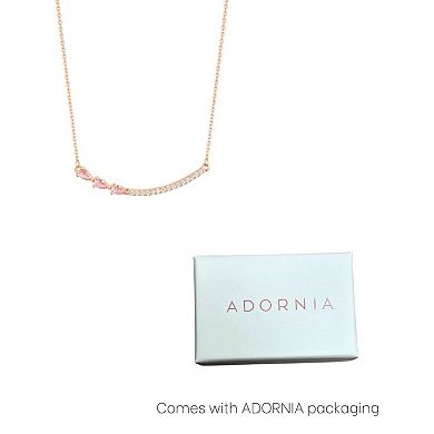Adornia Curved Bar Pear Cubic Zirconia Necklace