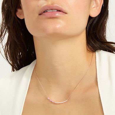 Adornia Curved Bar Pear Cubic Zirconia Necklace