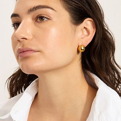 Adornia 18k Gold Tone Oversized Ball Stud Earrings