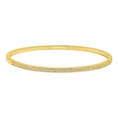 Adornia 14k Gold Tone Marquis & Pave Cubic Zirconia Stacking Bangle Bracelet Set
