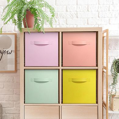 Sorbus 11-in. 4-Pack Foldable Fabric Storage Cube Bins