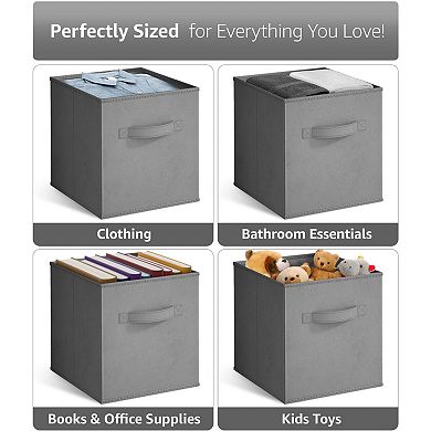 Sorbus 11-in. 4-Pack Foldable Fabric Storage Cube Bins
