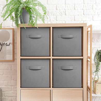 Sorbus 11-in. 4-Pack Foldable Fabric Storage Cube Bins