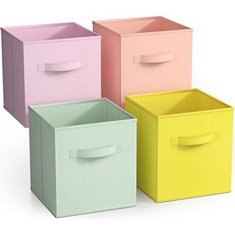 Sorbus 11 in 4-Pack Foldable Fabric Storage Cube Bins