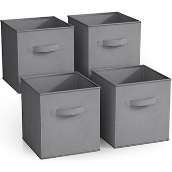 Sorbus 11 in 4-Pack Foldable Fabric Storage Cube Bins