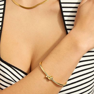 Adornia 14k Gold Tone Knot Cuff Bracelet