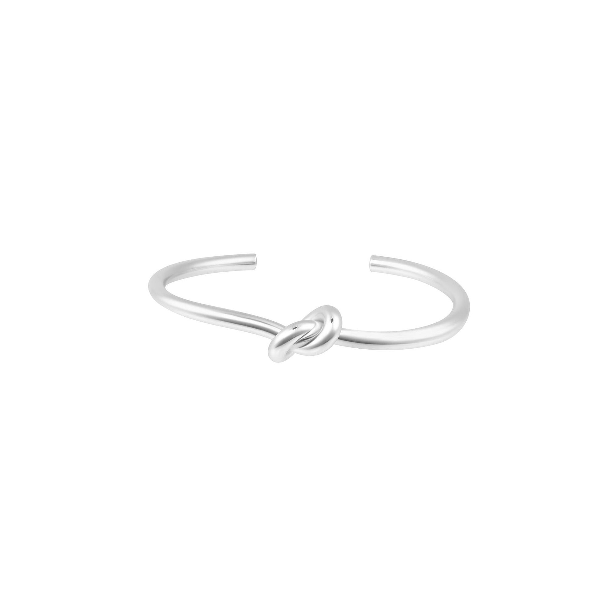 Adornia 14k Gold Tone Knot Cuff Bracelet, Womens, Size: 8, Silver Tone