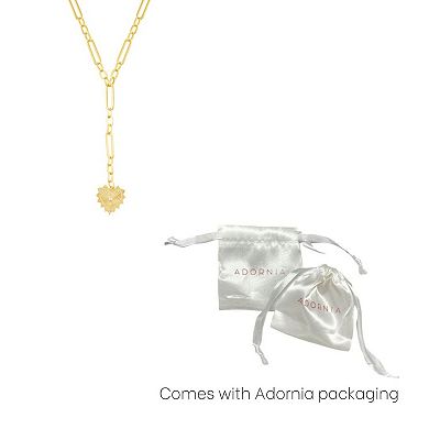 Adornia 14k Gold Tone Cubic Zirconia Jagged Heart Mixed Link Y-Necklace