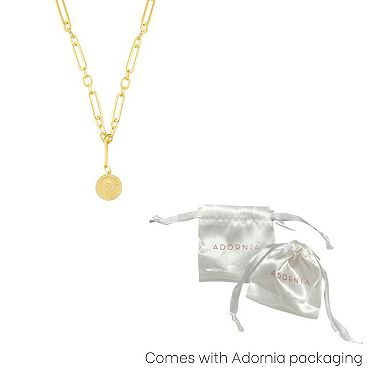 Adornia 14k Gold Tone Cubic Zirconia Evil Eye Mixed Link Y-Necklace