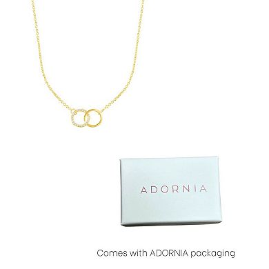 Adornia Cubic Zirconia Interlocking Circle Necklace