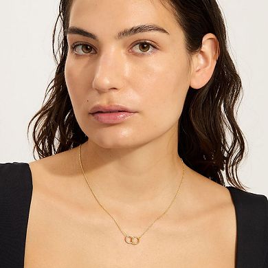 Adornia Cubic Zirconia Interlocking Circle Necklace