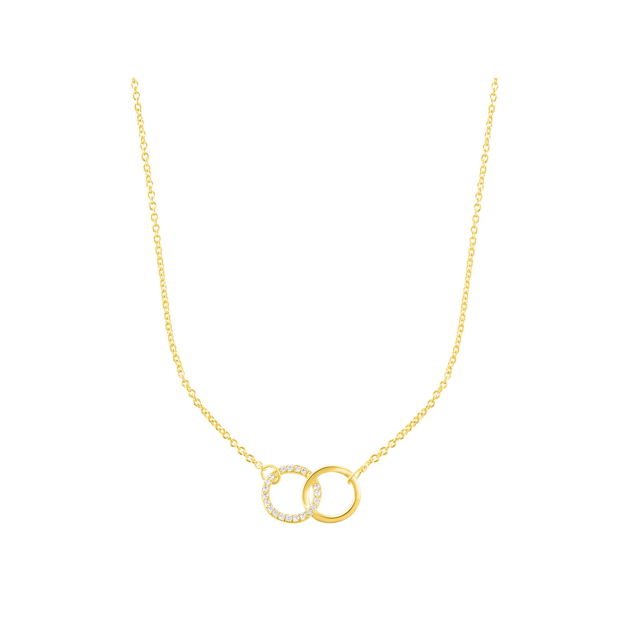 Adornia Cubic Zirconia Interlocking Circle Necklace, Womens, Size: 15-19