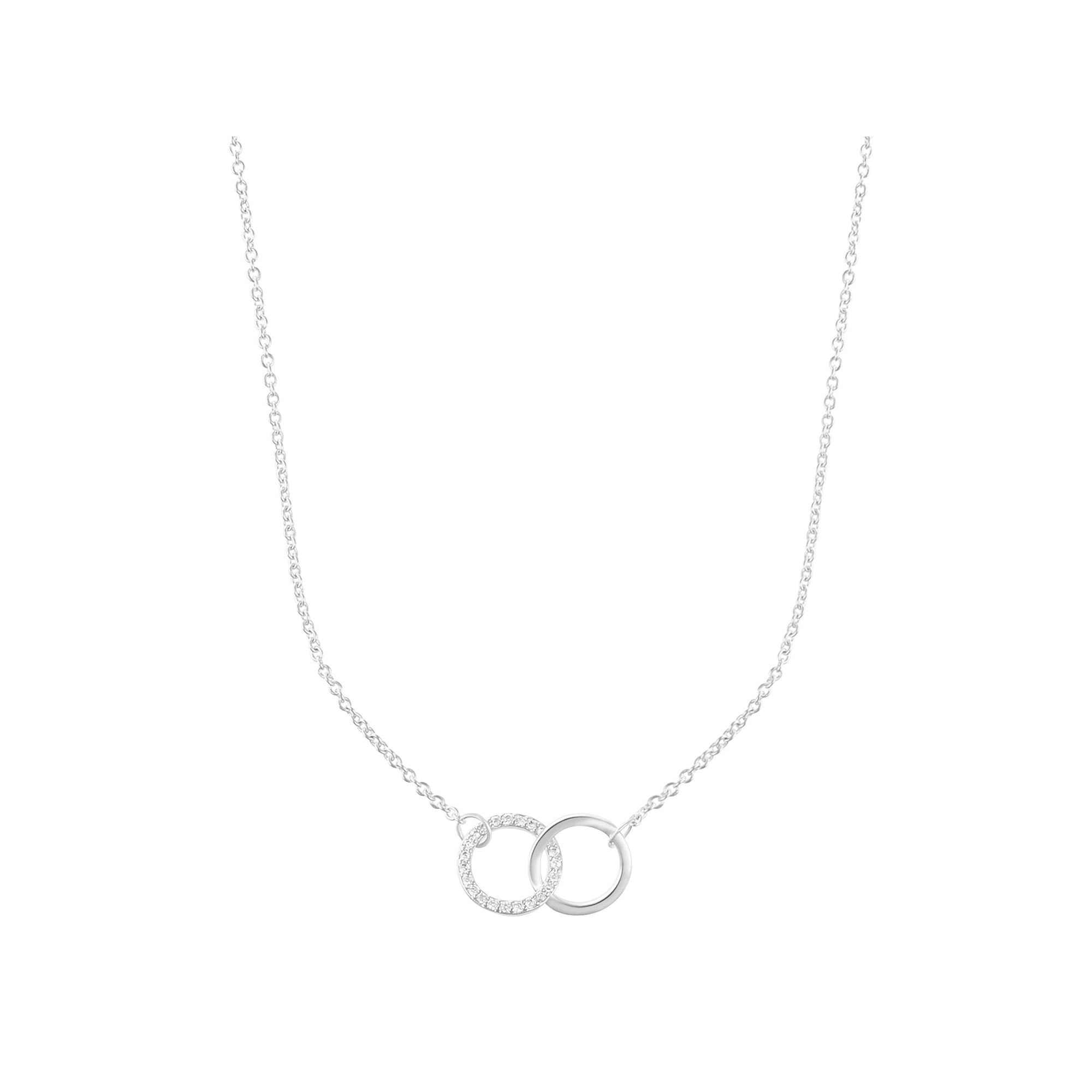 Adornia Cubic Zirconia Interlocking Circle Necklace, Womens, Size: 15-19