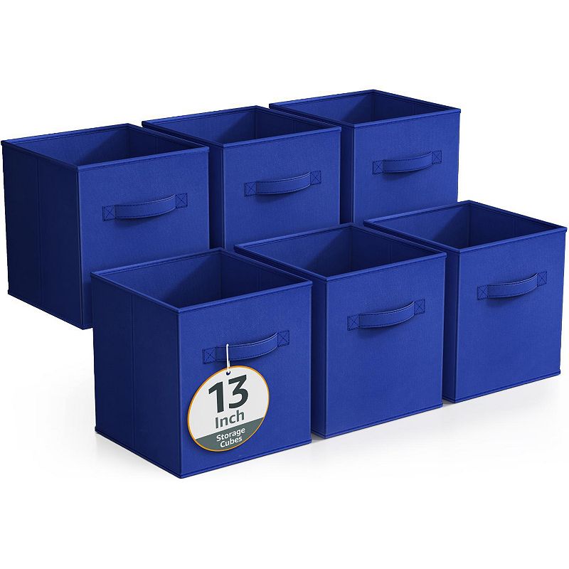 Sorbus 6-Pack 13-in. Foldable Storage Cubes, Royal Blue