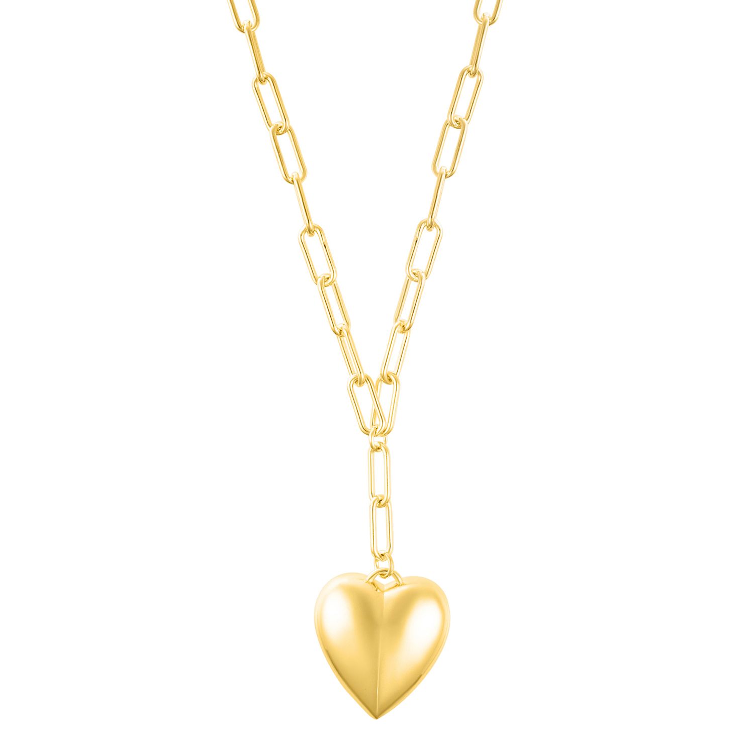 Rrdaily Heart Layered Pendant Necklace,Dainty Love Cuban Link Chain Necklace For Women,Personalized Hip Hop Paperclip Aesthetic Gifts