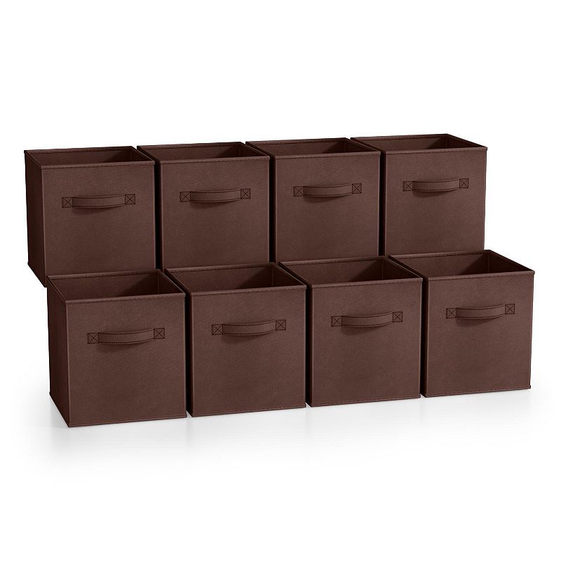 Sorbus 8-Pack 11-in. Foldable Storage Cubes, Brown