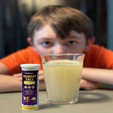 Nubest Tall Fizzy, Effervescent Tablets For Ages 4+, Orange Flavor, 10 Servings