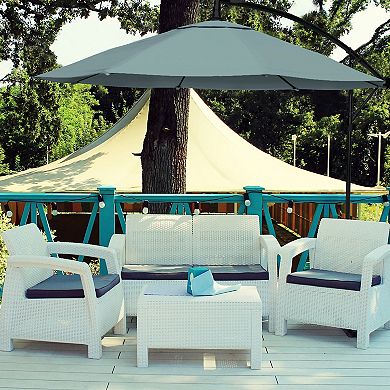 Pure Garden 10-ft. Overhanging Patio Umbrella