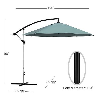 Pure Garden 10-ft. Overhanging Patio Umbrella