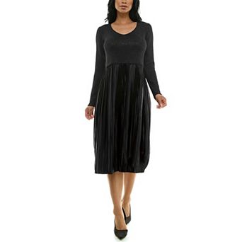 Women's Nina Leonard Lurex Knit Dress
