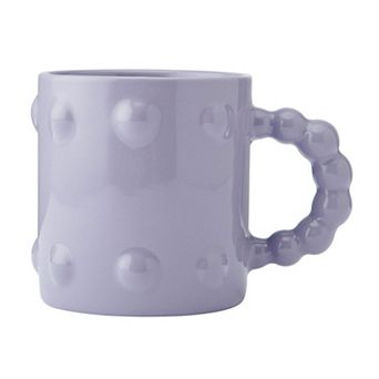 Beaded Embossed Purple Mug